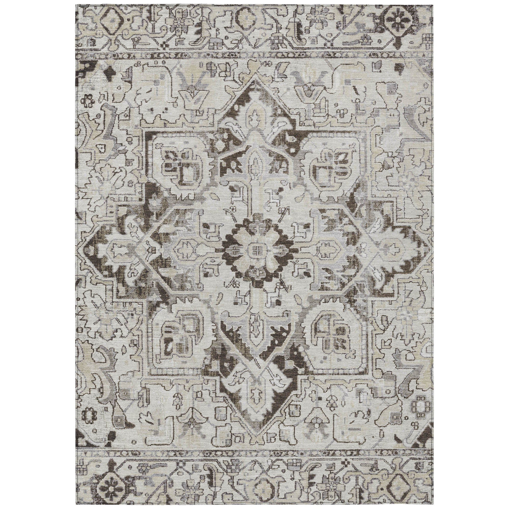 Addison Rugs Oriental Ivory Washable Indoor-Outdoor Rug