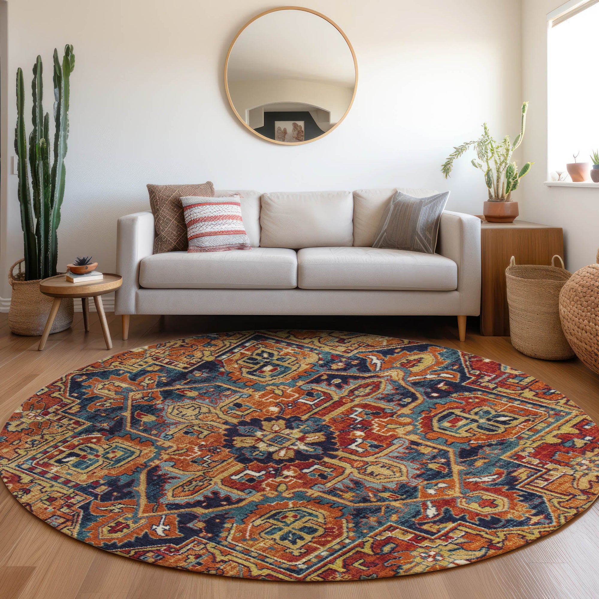 Addison Rugs Oriental Paprika Washable Indoor-Outdoor Rug