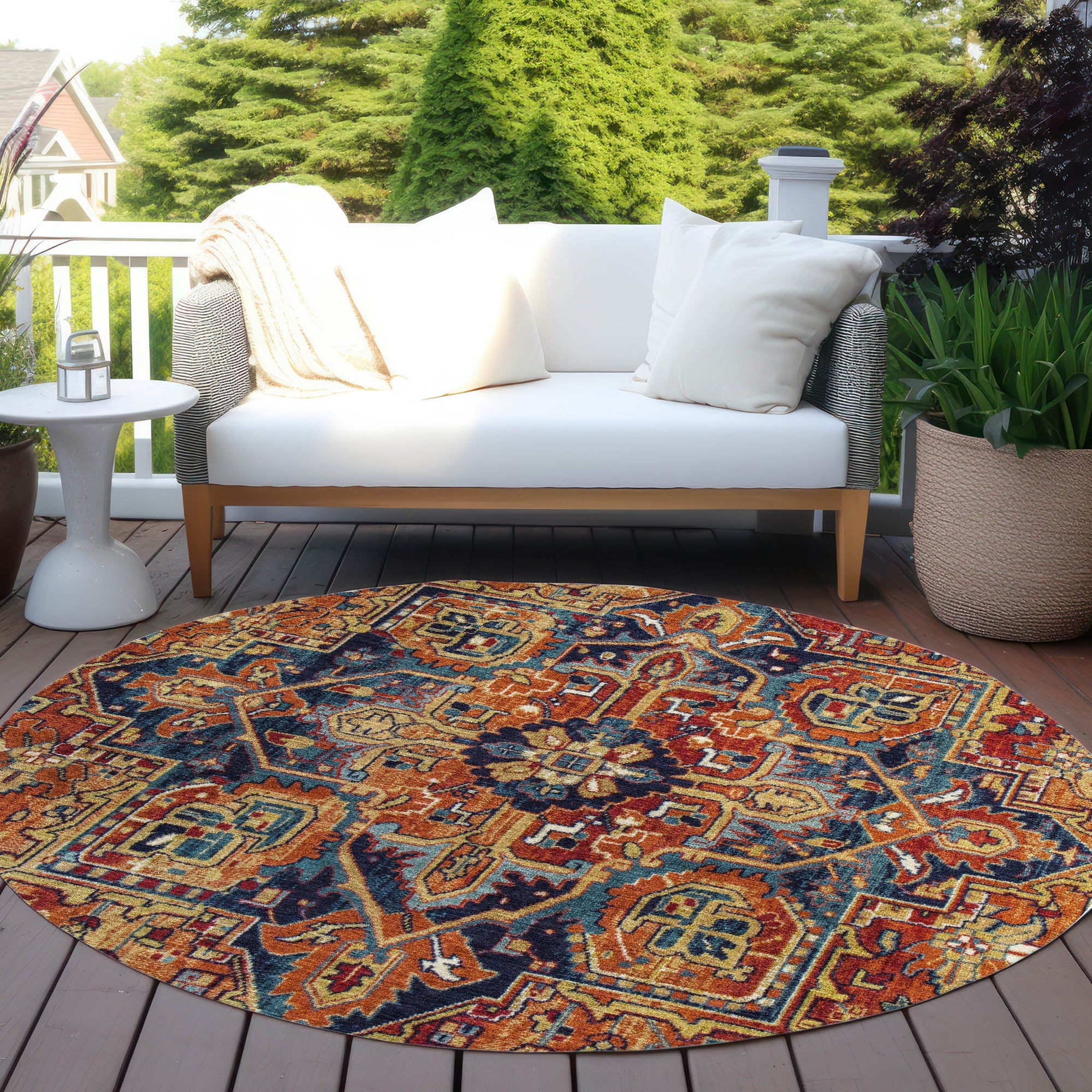 Addison Rugs Oriental Paprika Washable Indoor-Outdoor Rug