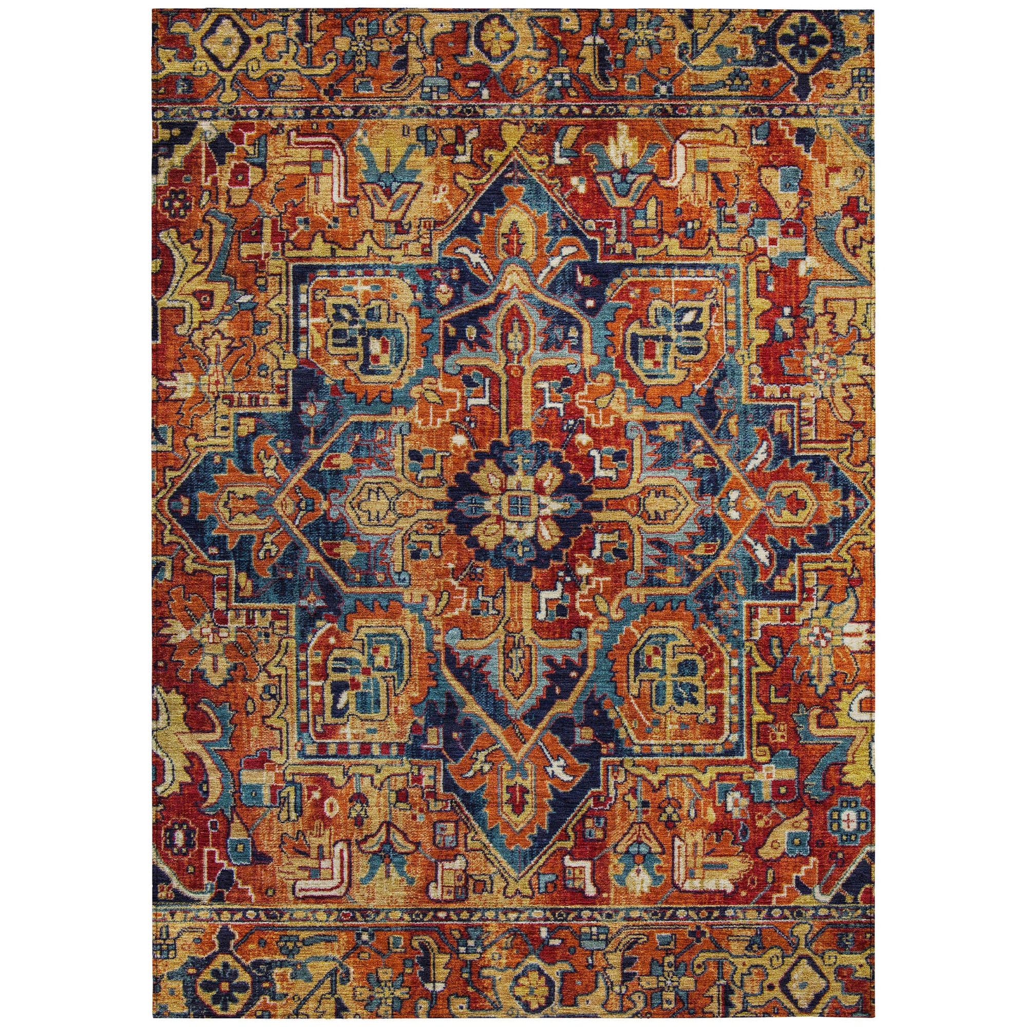 Addison Rugs Oriental Paprika Washable Indoor-Outdoor Rug