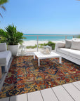Addison Rugs Oriental Paprika Washable Indoor-Outdoor Rug