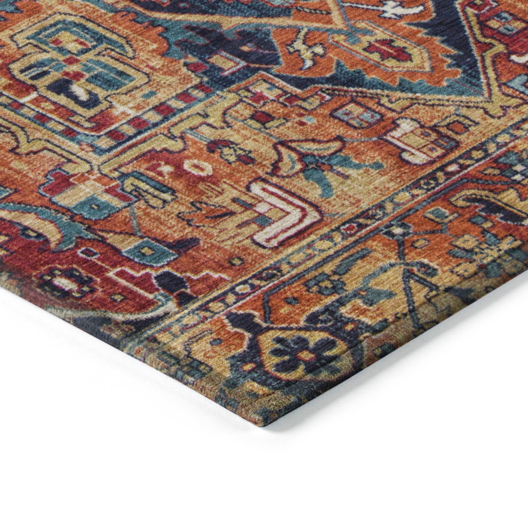 Addison Rugs Oriental Paprika Washable Indoor-Outdoor Rug