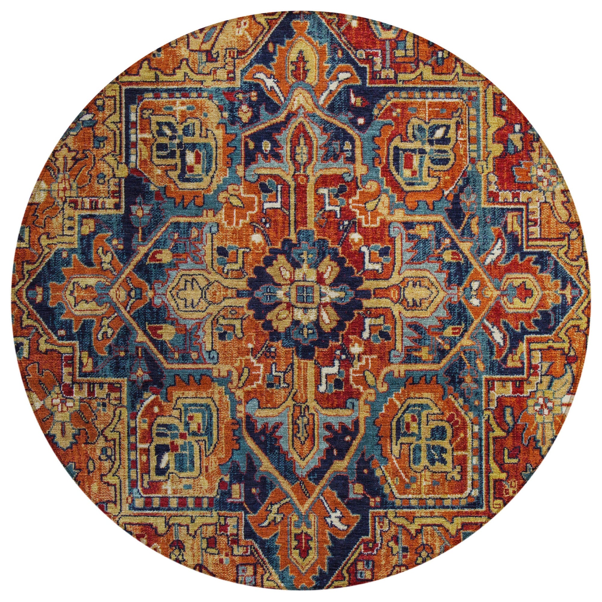 Addison Rugs Oriental Paprika Washable Indoor-Outdoor Rug