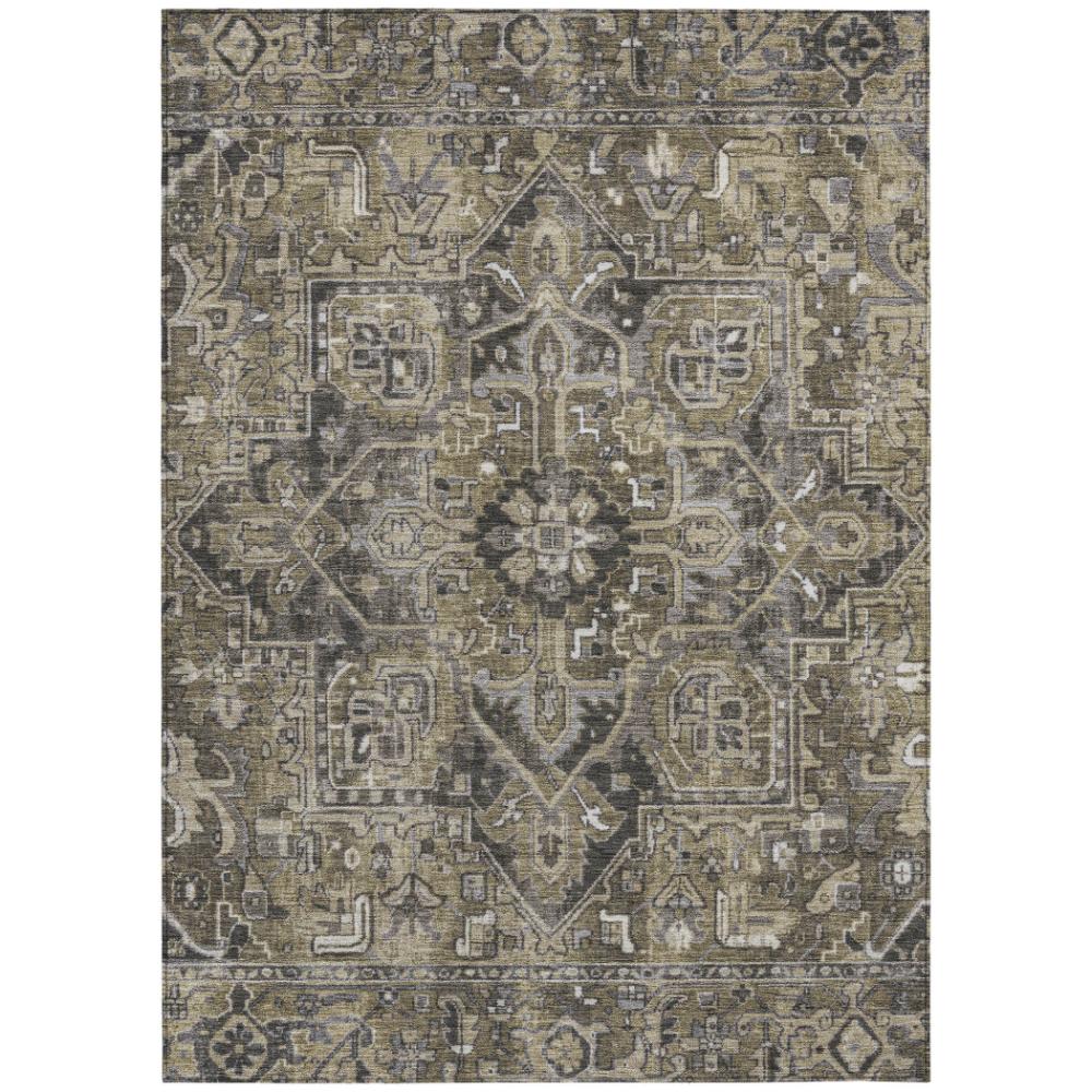 Addison Rugs Oriental Taupe Washable Indoor-Outdoor Rug