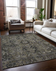 Addison Rugs Oriental Taupe Washable Indoor-Outdoor Rug