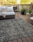 Addison Rugs Oriental Taupe Washable Indoor-Outdoor Rug