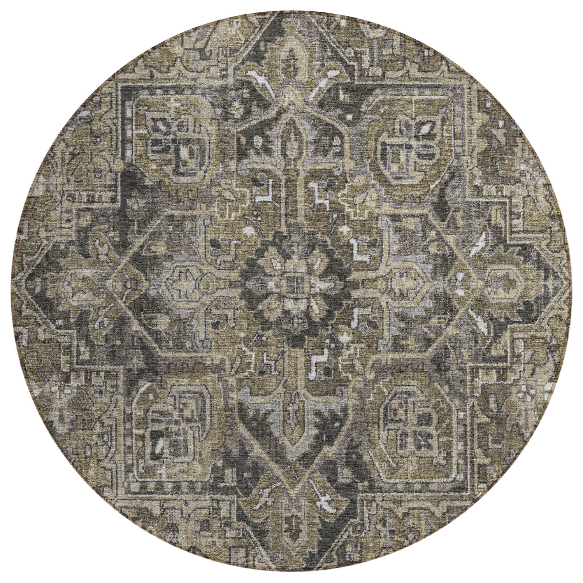 Addison Rugs Oriental Taupe Washable Indoor-Outdoor Rug