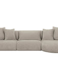LOOMLAN Custom Upholstery Pebble Organic Curved Armrest Fabric Modular Sofa