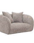 LOOMLAN Custom Upholstery Pebble Organic Curved Armrest Fabric Accent Chair