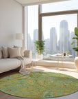 Addison Rugs Paisley Aloe Washable Indoor-Outdoor Rug