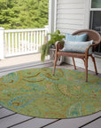 Addison Rugs Paisley Aloe Washable Indoor-Outdoor Rug
