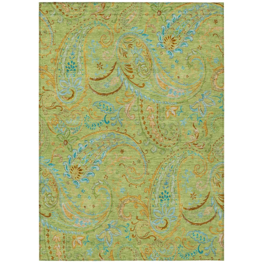 Addison Rugs Paisley Aloe Washable Indoor-Outdoor Rug