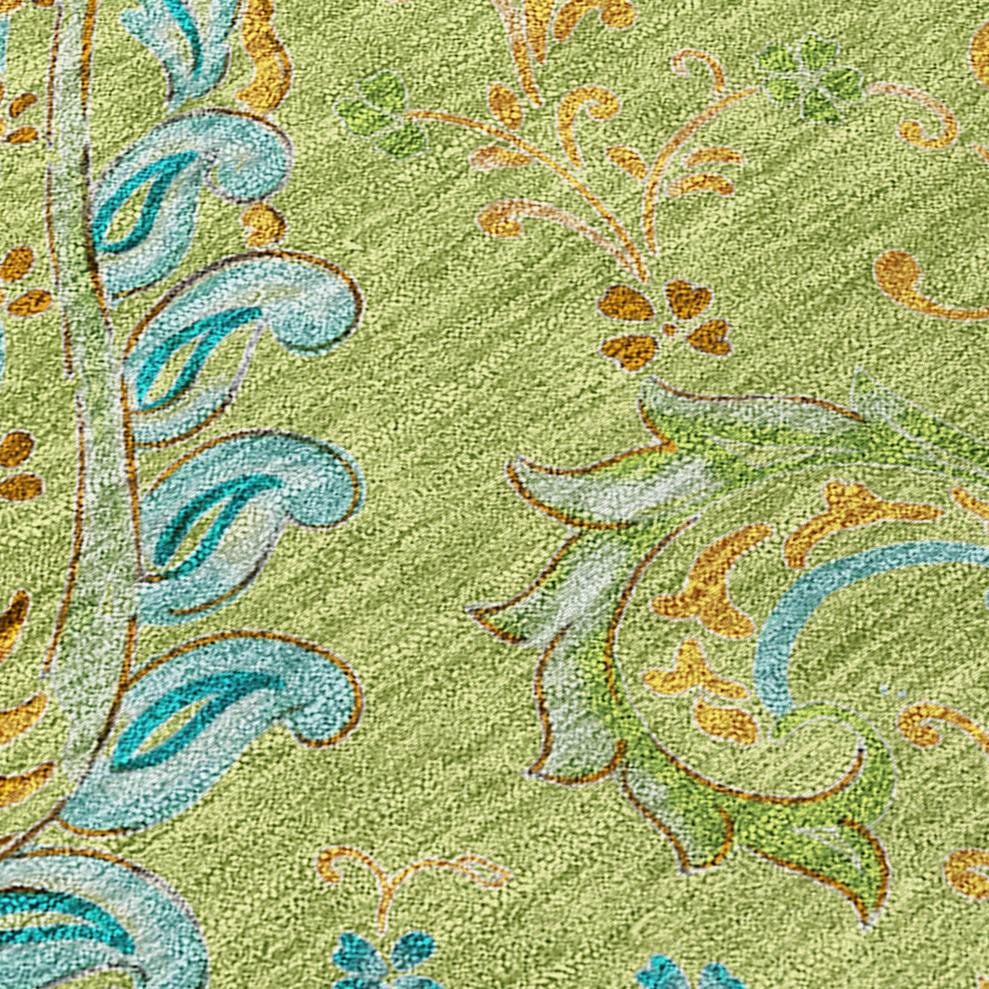 Addison Rugs Paisley Aloe Washable Indoor-Outdoor Rug