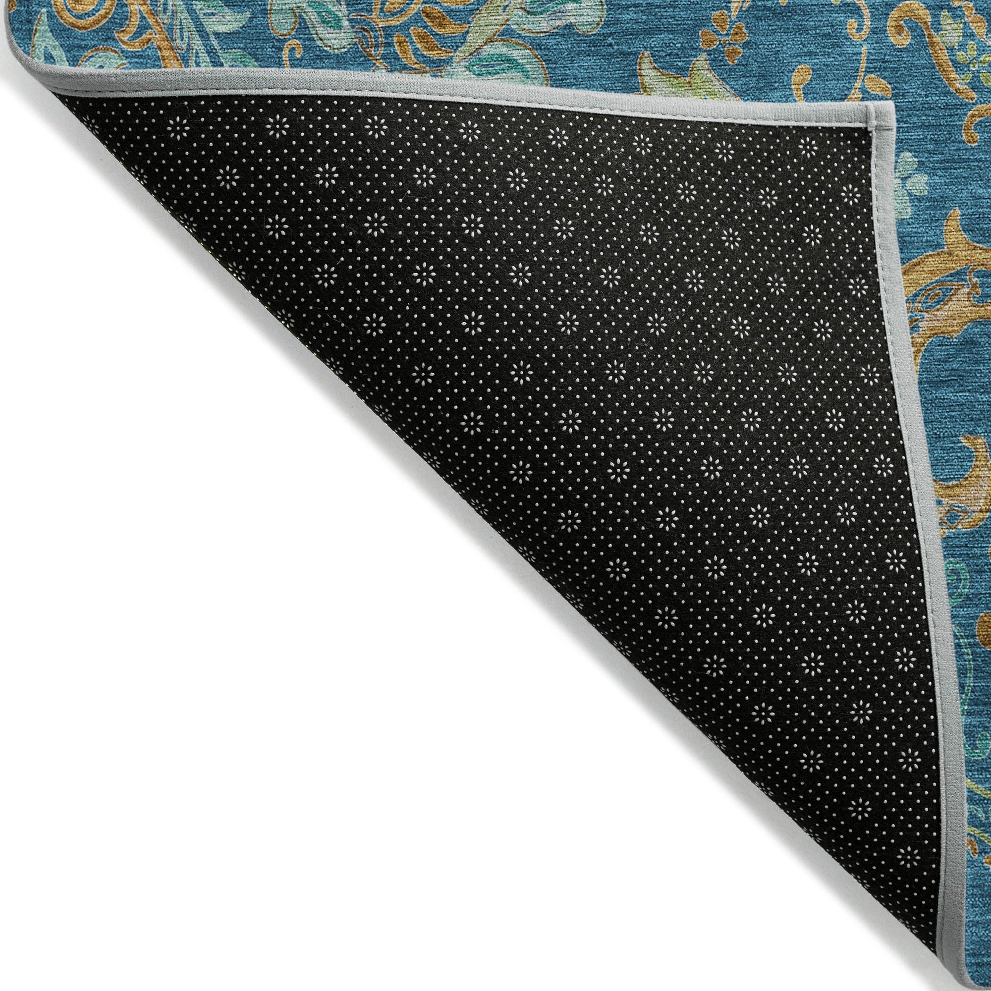 Addison Rugs Paisley Blue Washable Indoor-Outdoor Rug