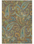 Addison Rugs Paisley Brown Washable Indoor-Outdoor Rug