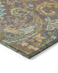 Addison Rugs Paisley Brown Washable Indoor-Outdoor Rug