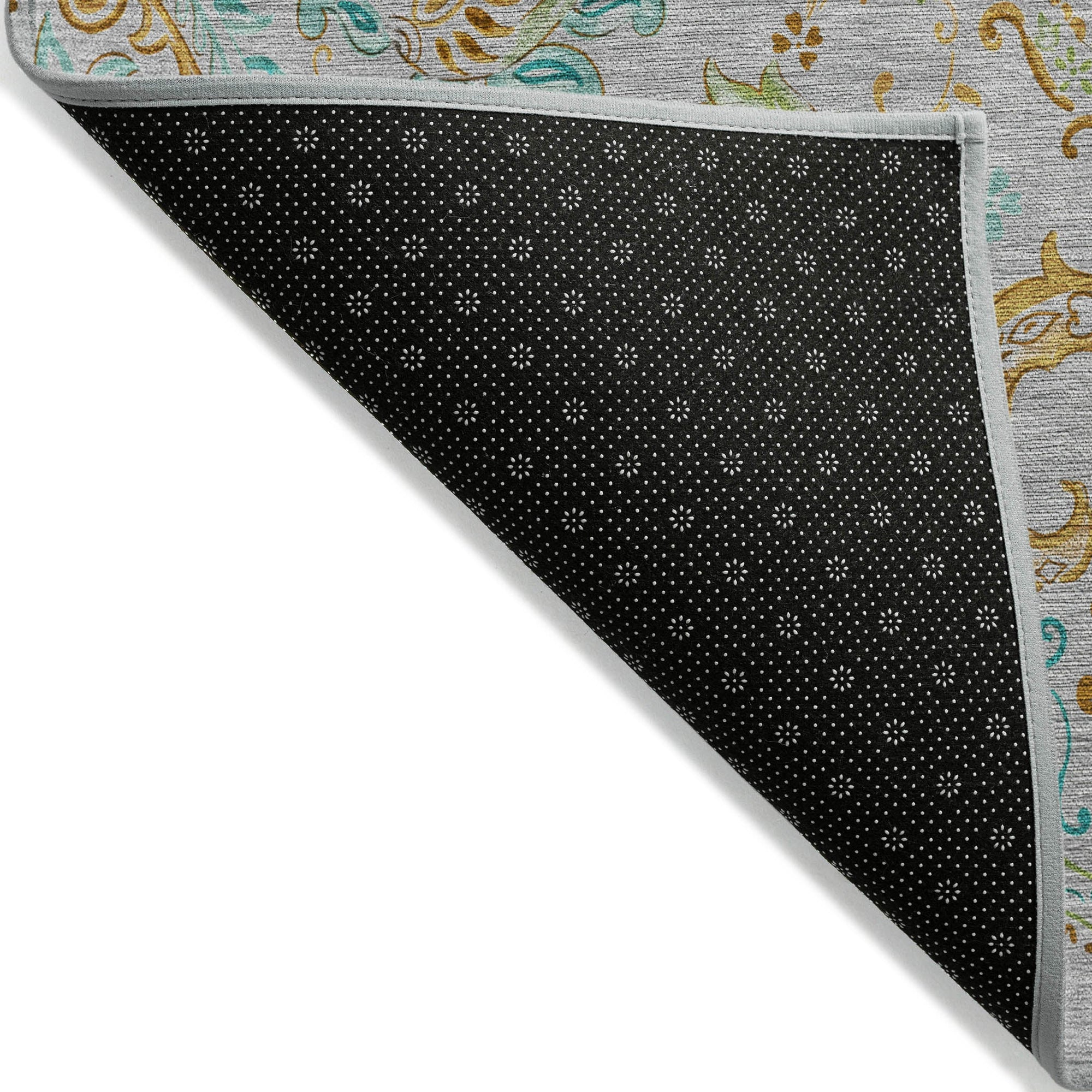 Addison Rugs Paisley Grey Washable Indoor-Outdoor Rug