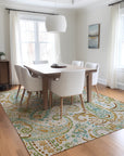 Addison Rugs Paisley Ivory Washable Indoor-Outdoor Rug