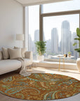 Addison Rugs Paisley Paprika Washable Indoor-Outdoor Rug