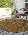 Addison Rugs Paisley Paprika Washable Indoor-Outdoor Rug