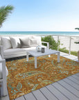 Addison Rugs Paisley Paprika Washable Indoor-Outdoor Rug