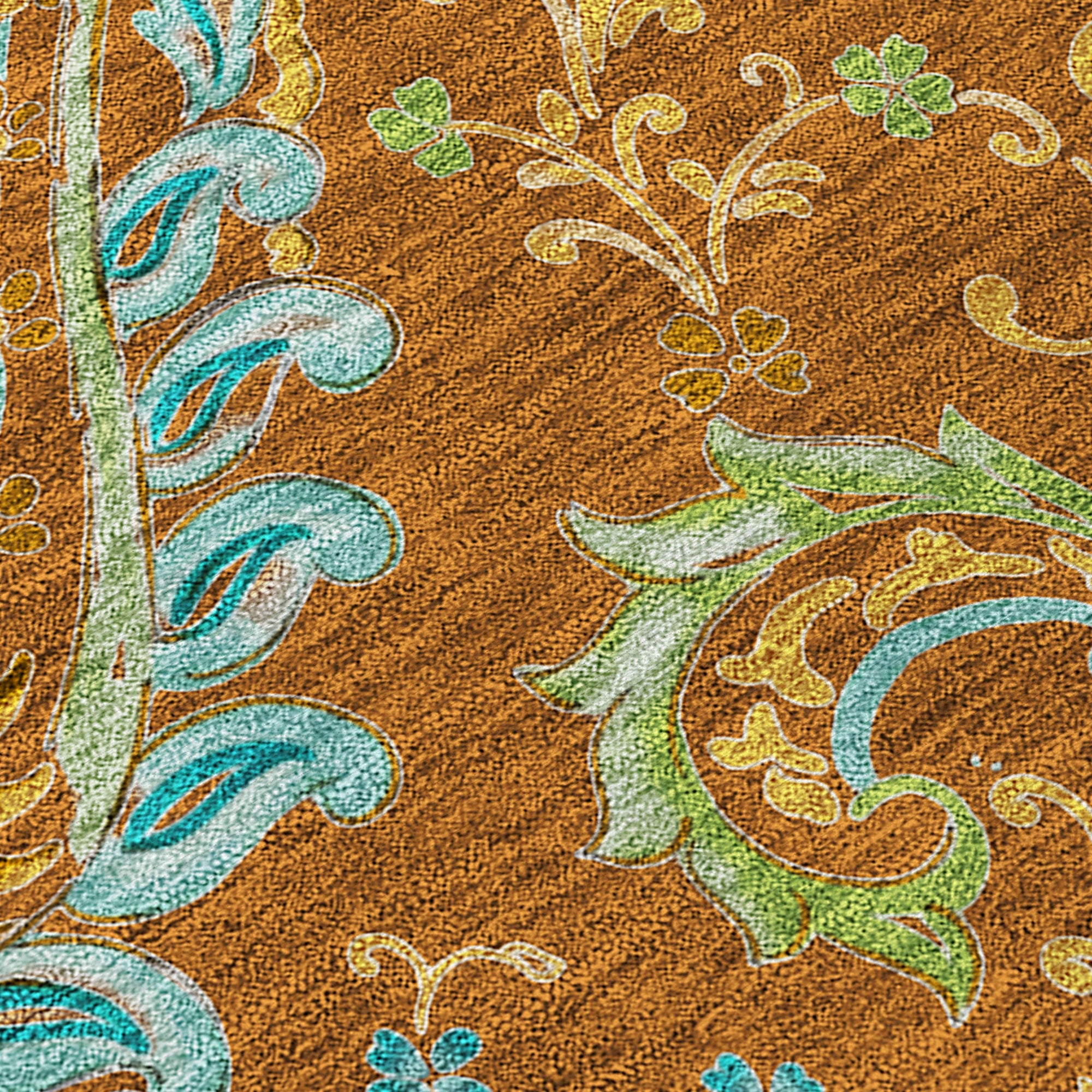 Addison Rugs Paisley Paprika Washable Indoor-Outdoor Rug