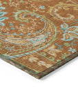 Addison Rugs Paisley Paprika Washable Indoor-Outdoor Rug