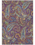 Addison Rugs Paisley Purple Washable Indoor-Outdoor Rug