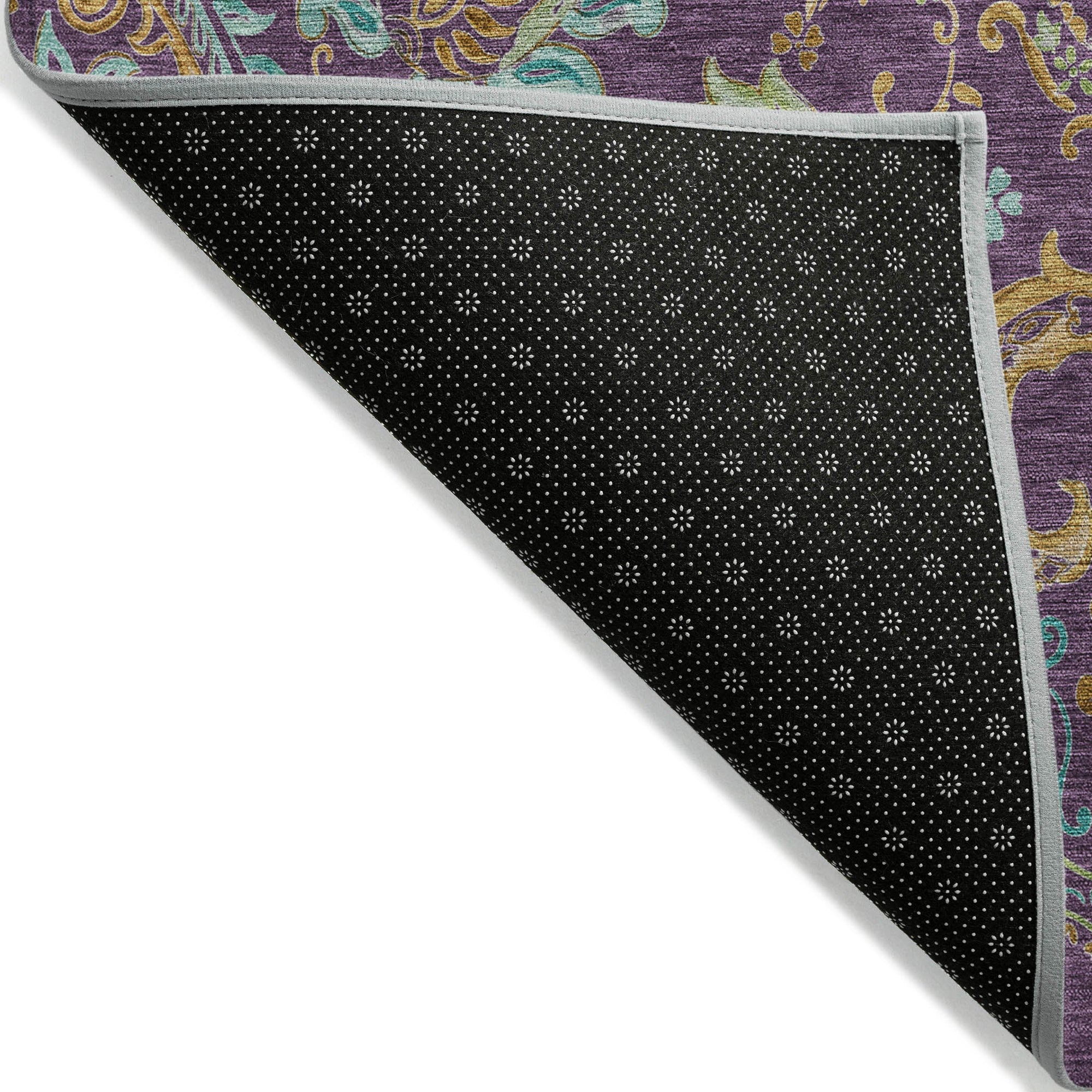 Addison Rugs Paisley Purple Washable Indoor-Outdoor Rug