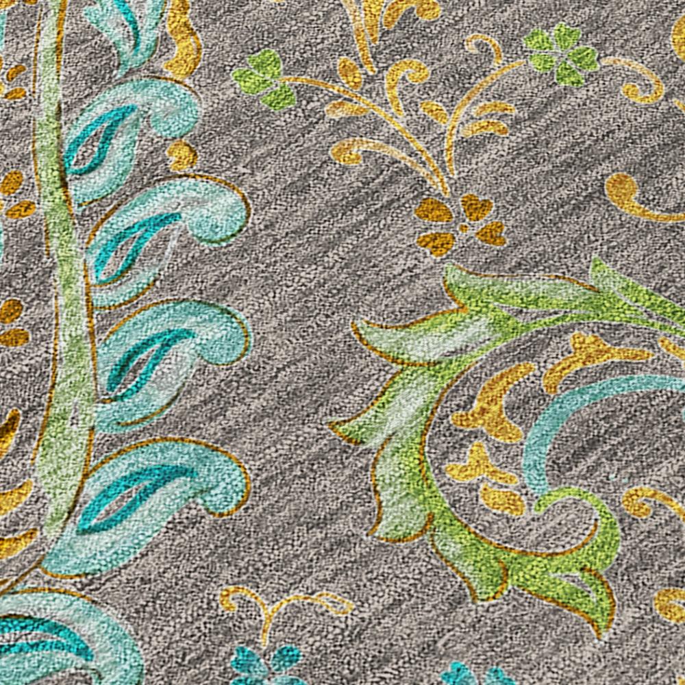 Addison Rugs Paisley Taupe Washable Indoor-Outdoor Rug