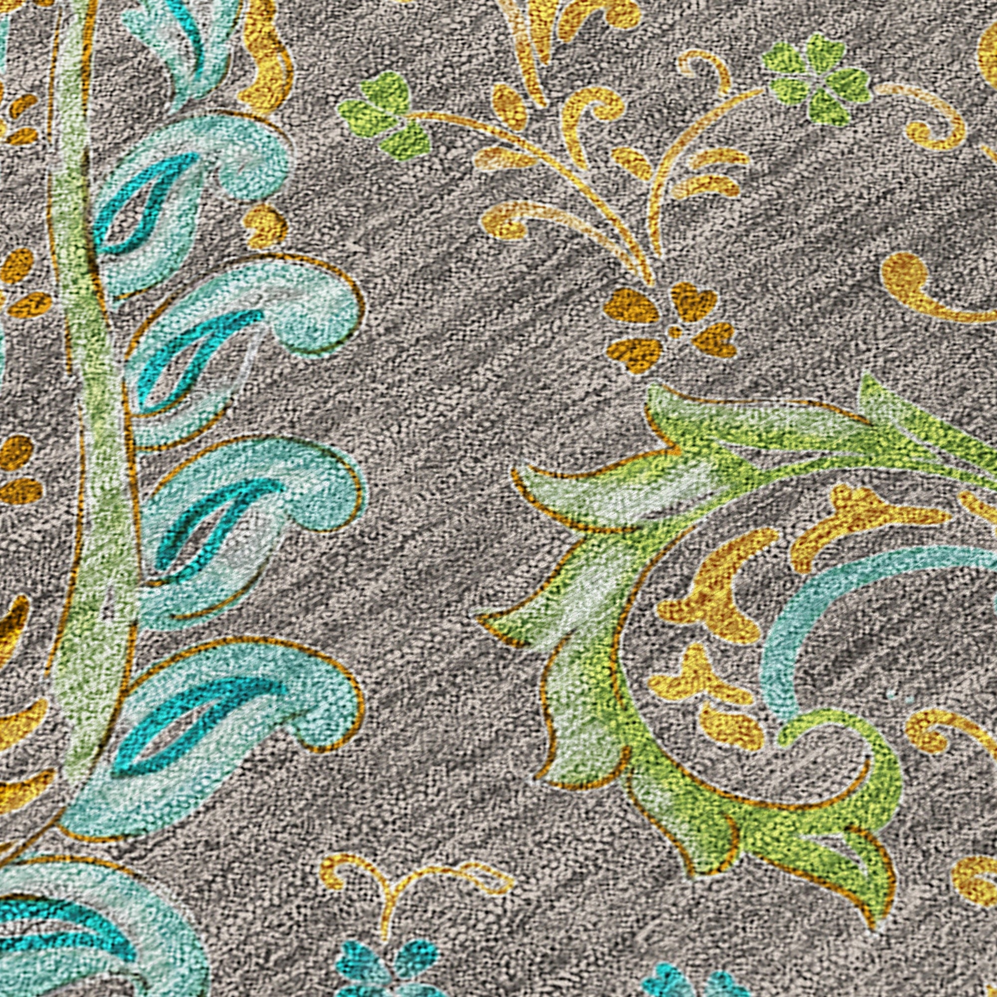 Addison Rugs Paisley Taupe Washable Indoor-Outdoor Rug
