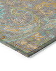 Addison Rugs Paisley Taupe Washable Indoor-Outdoor Rug