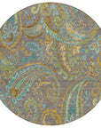 Addison Rugs Paisley Taupe Washable Indoor-Outdoor Rug