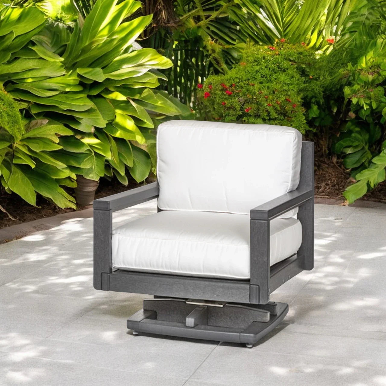 Palm Beach Poly Outdoor Swivel Rocker Chair Sunbrella