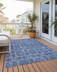 Addison Rugs Panel Blue Washable Indoor-Outdoor Rug