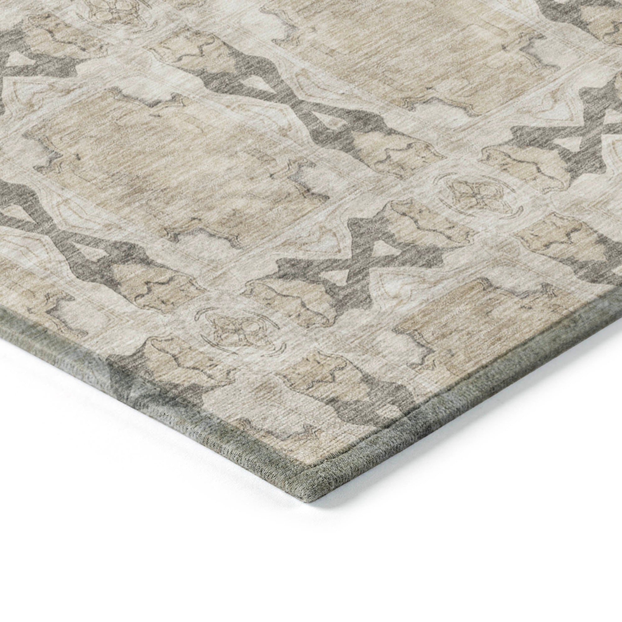 Addison Rugs Panel Brown Washable Indoor-Outdoor Rug