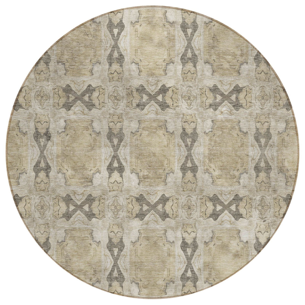 Addison Rugs Panel Brown Washable Indoor-Outdoor Rug
