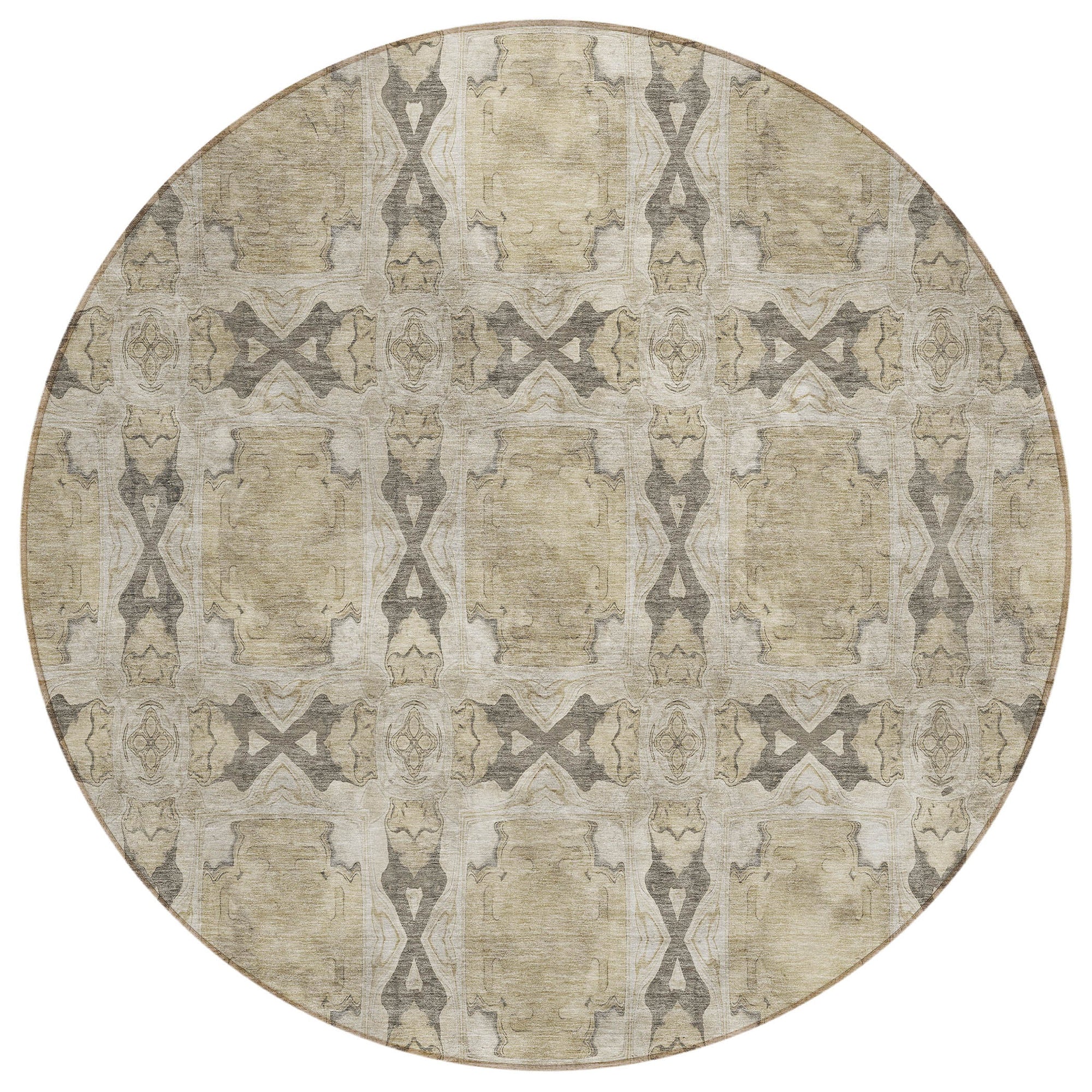 Addison Rugs Panel Brown Washable Indoor-Outdoor Rug