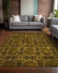 Addison Rugs Panel Chocolate Washable Indoor-Outdoor Rug