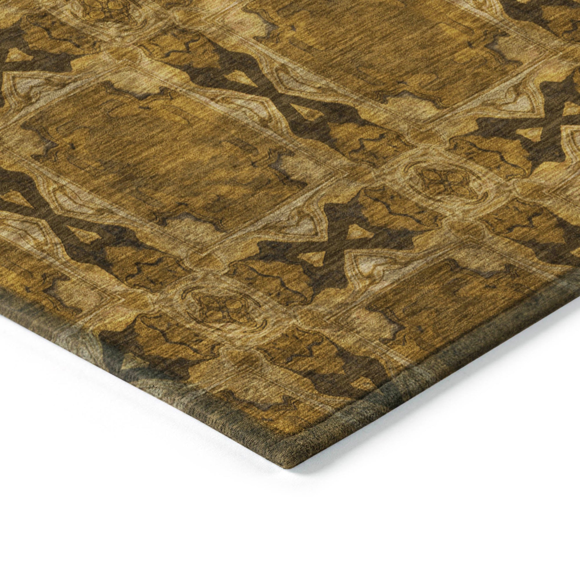 Addison Rugs Panel Chocolate Washable Indoor-Outdoor Rug