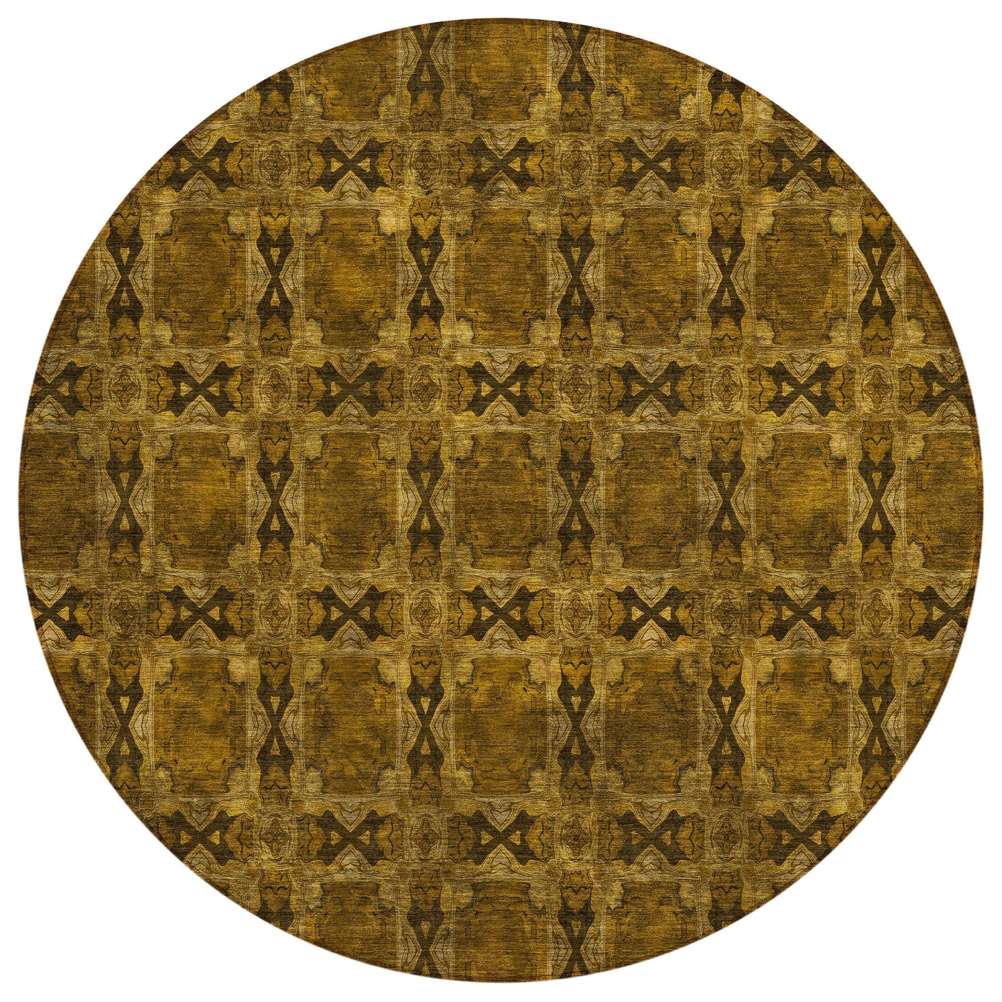 Addison Rugs Panel Chocolate Washable Indoor-Outdoor Rug