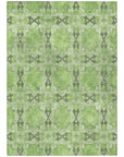 Addison Rugs Panel Green Washable Indoor-Outdoor Rug