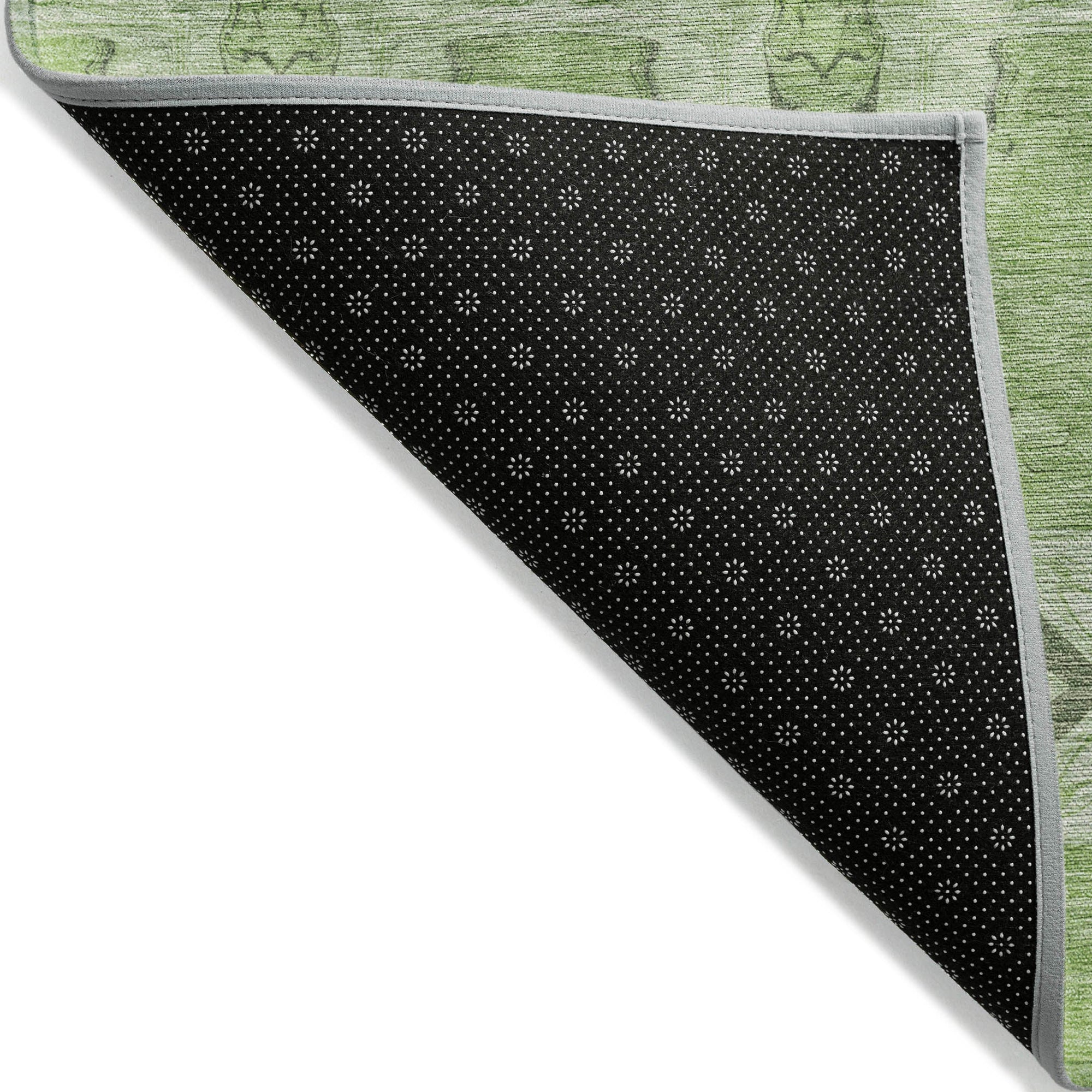 Addison Rugs Panel Green Washable Indoor-Outdoor Rug