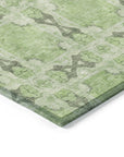 Addison Rugs Panel Green Washable Indoor-Outdoor Rug