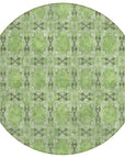 Addison Rugs Panel Green Washable Indoor-Outdoor Rug