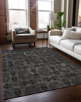 Addison Rugs Panel Grey Washable Indoor-Outdoor Rug