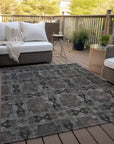 Addison Rugs Panel Grey Washable Indoor-Outdoor Rug