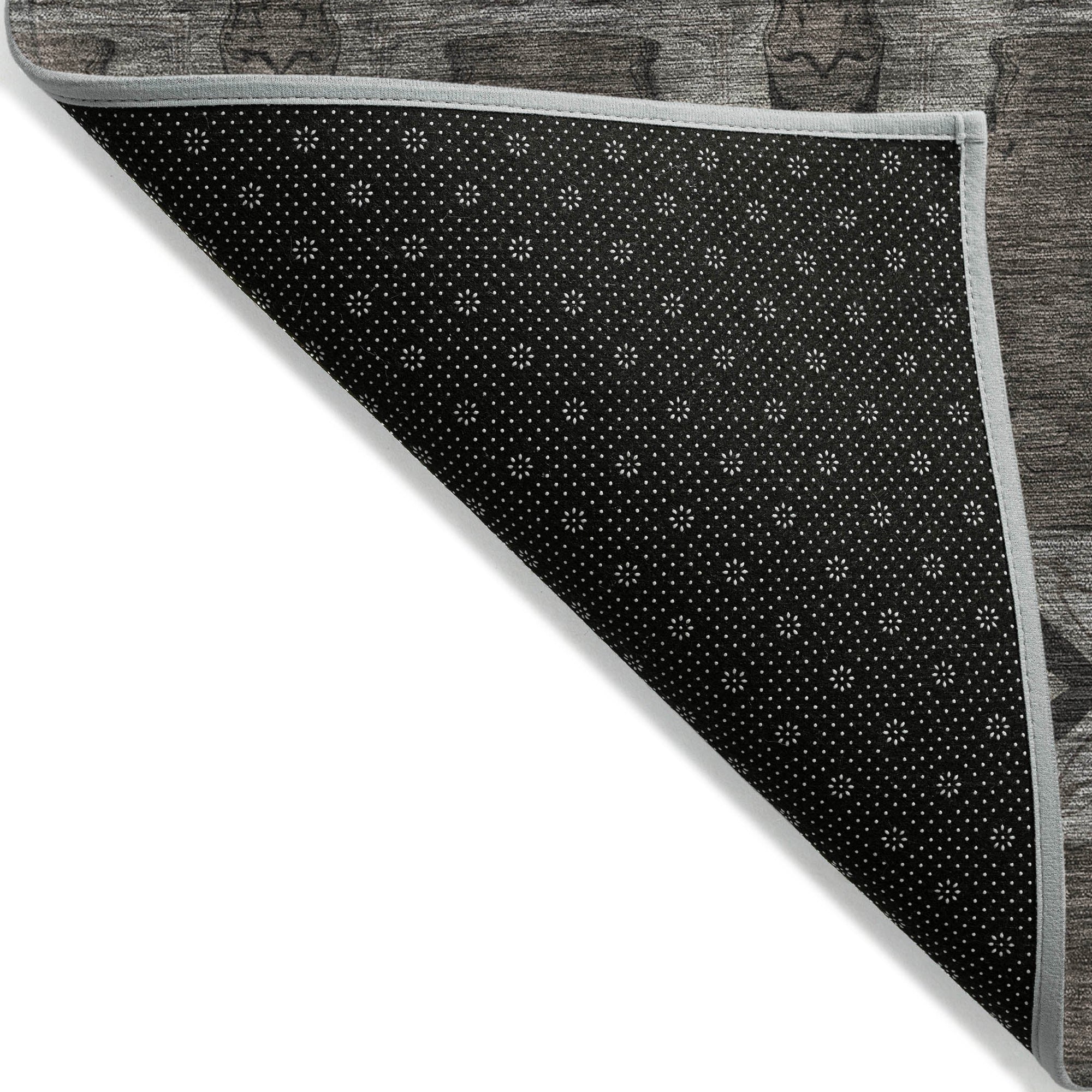 Addison Rugs Panel Grey Washable Indoor-Outdoor Rug