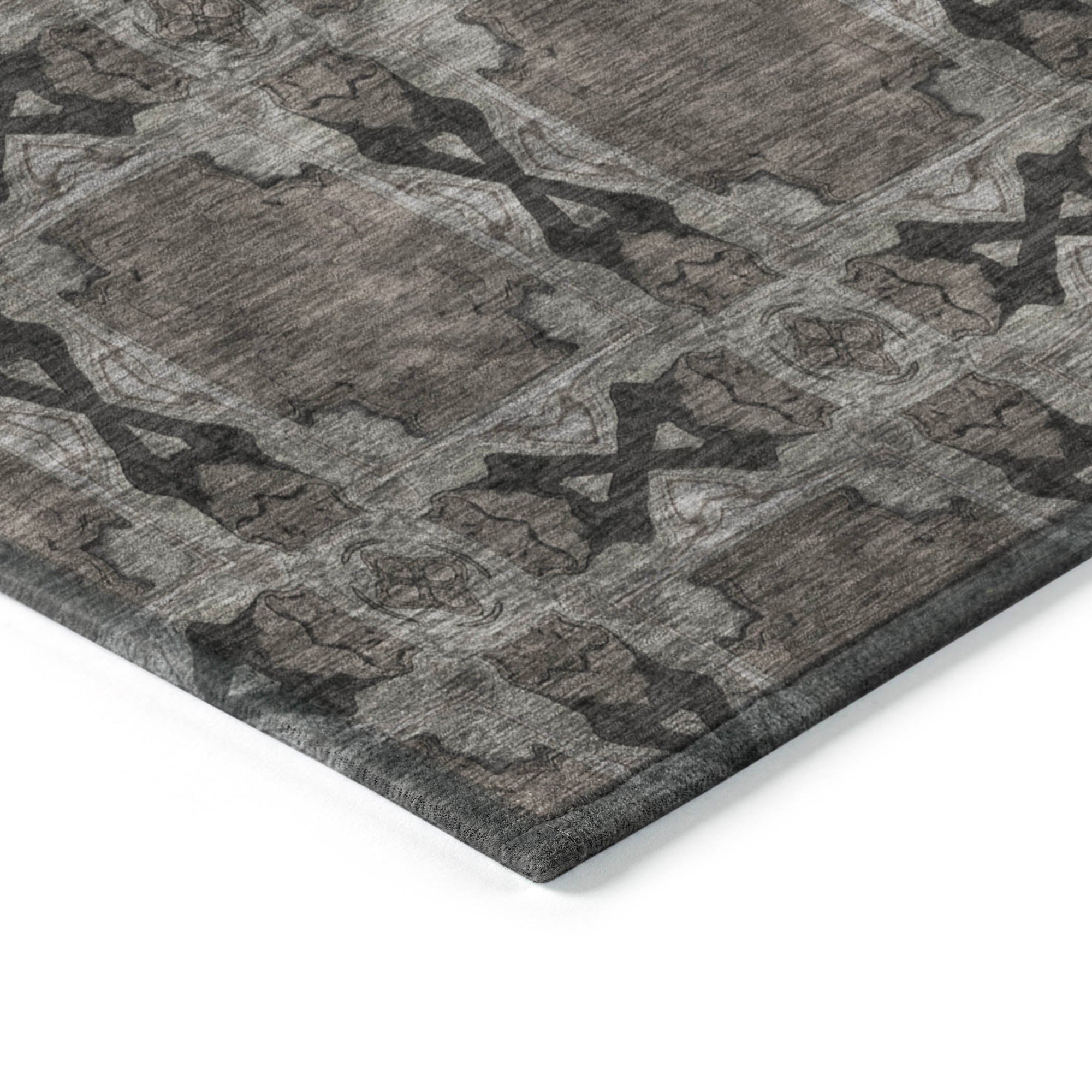 Addison Rugs Panel Grey Washable Indoor-Outdoor Rug