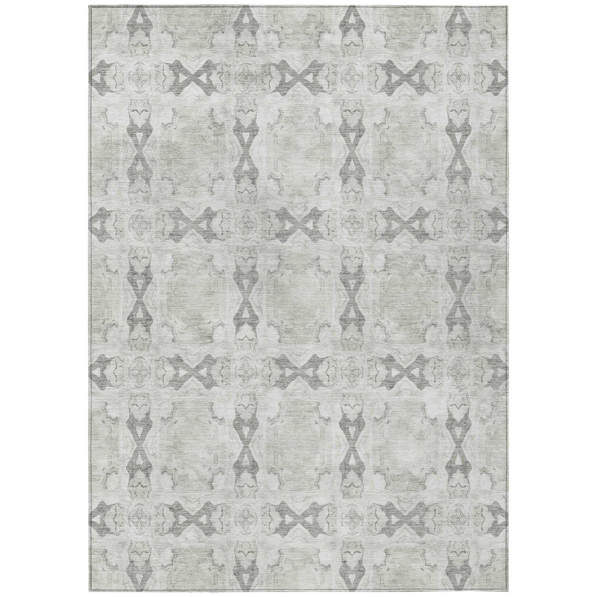 Addison Rugs Panel Ivory Washable Indoor-Outdoor Rug